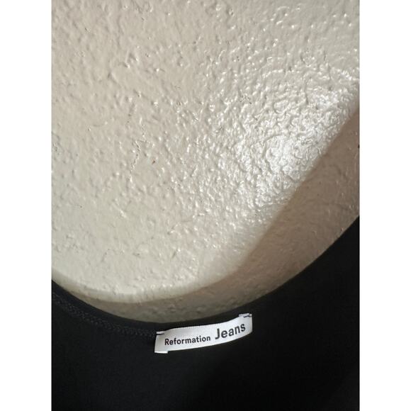 Reformation Kaila Knit Wrap Dress Tulip Hem Black Womans Medium - Picture 7 of 8